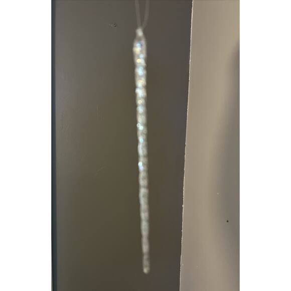 Lot Vtg Set 35 Plastic Acrylic Icicles Clear Christmas Ornaments Bloomingdale’s - Picture 6 of 13